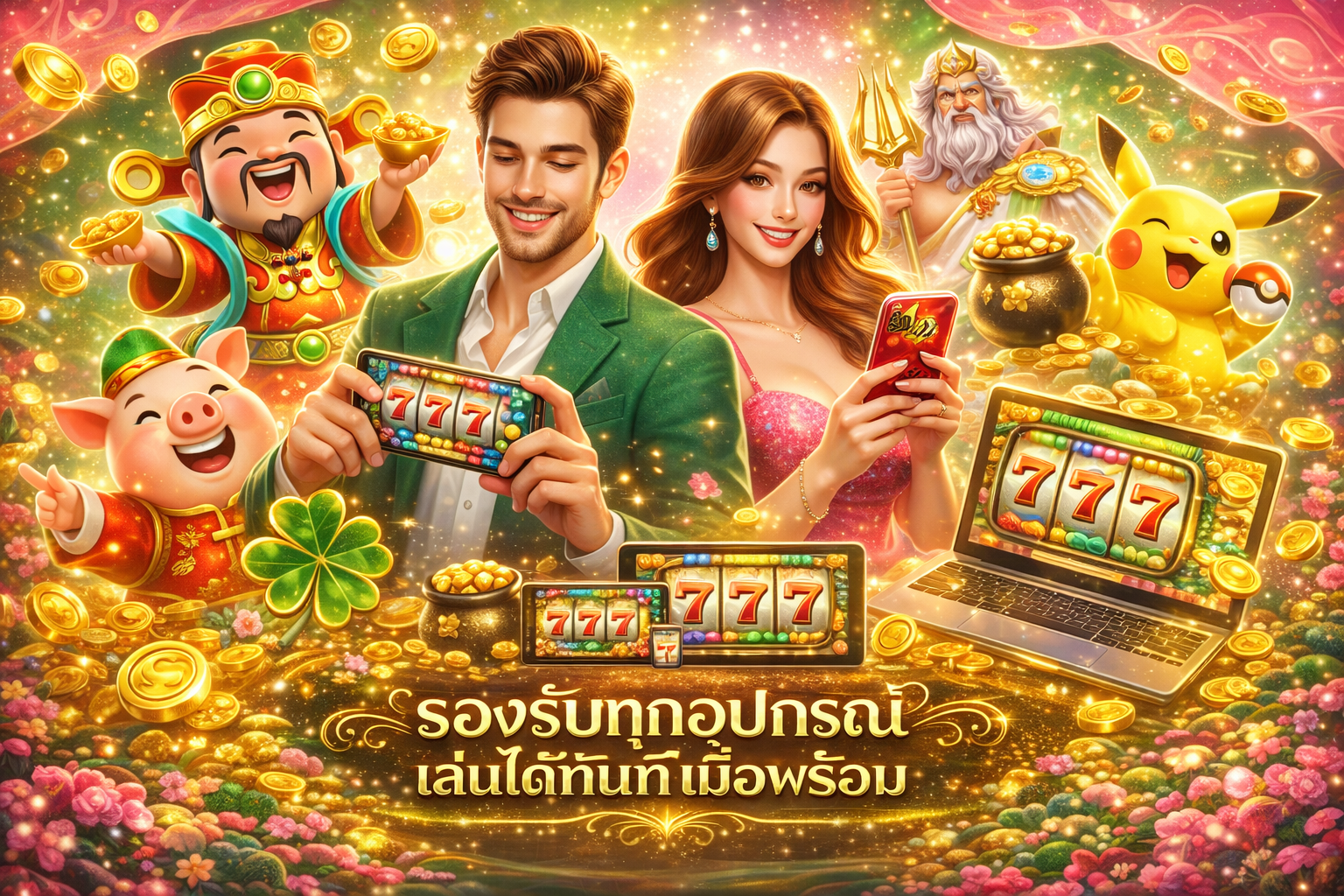 รองรับทุกอุปกรณ์ เล่นได้ทันทีเมื่อพร้อม